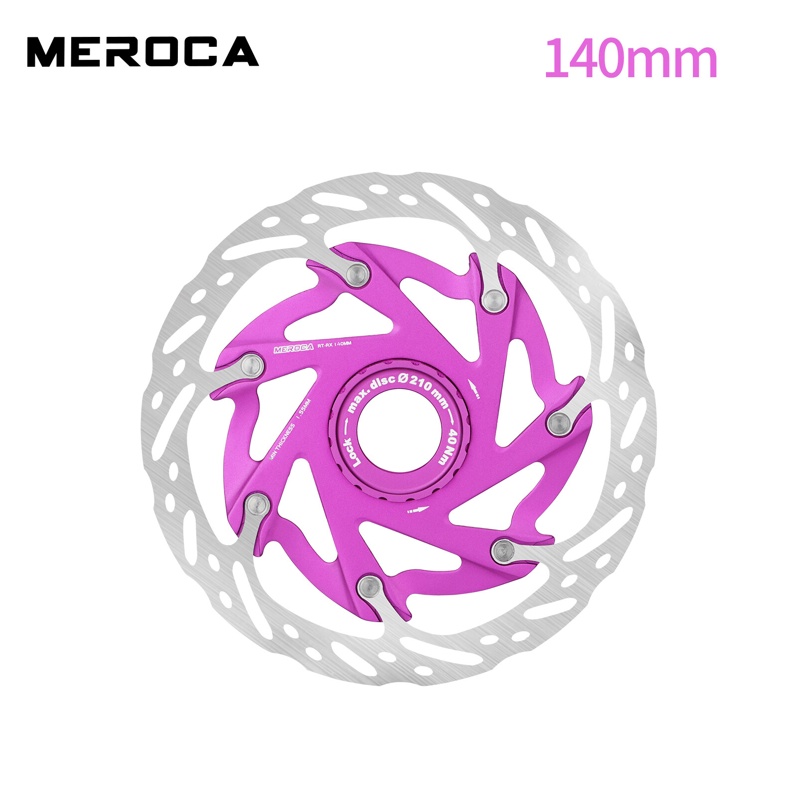 MEROCA Bike Disc Brake Rotors Center Lock 140mm 160mm MTB Road 1.8mm w/ Lockring