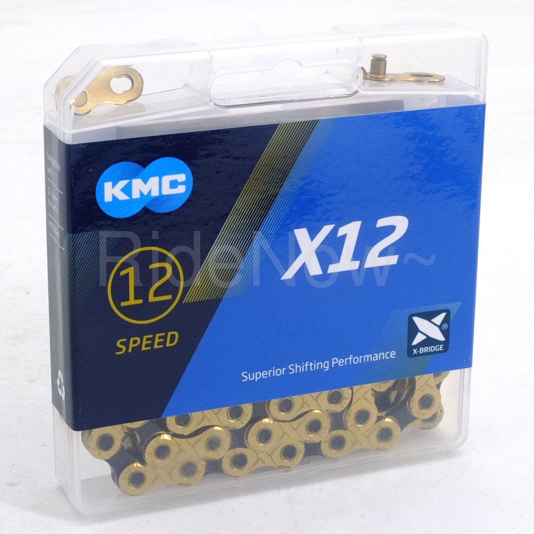 KMC X12 Gold/Black 12-Speed Road / MTB Bike Chain 126L fits SRAM Shimano Campy