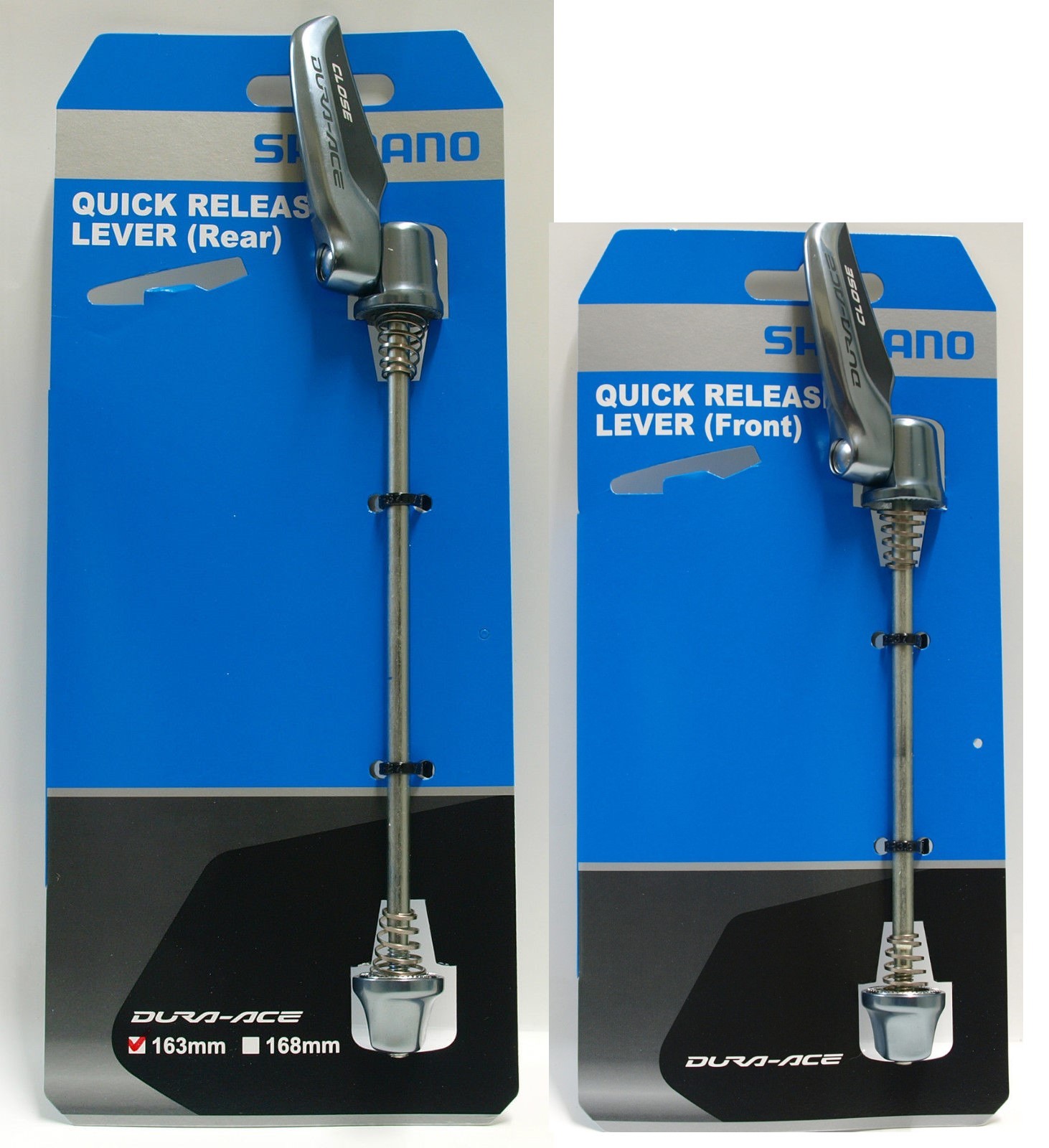 Shimano Dura-Ace HB/FH/WH-9000 Front & Rear Quick Release/Skewer Set 133mm+163mm