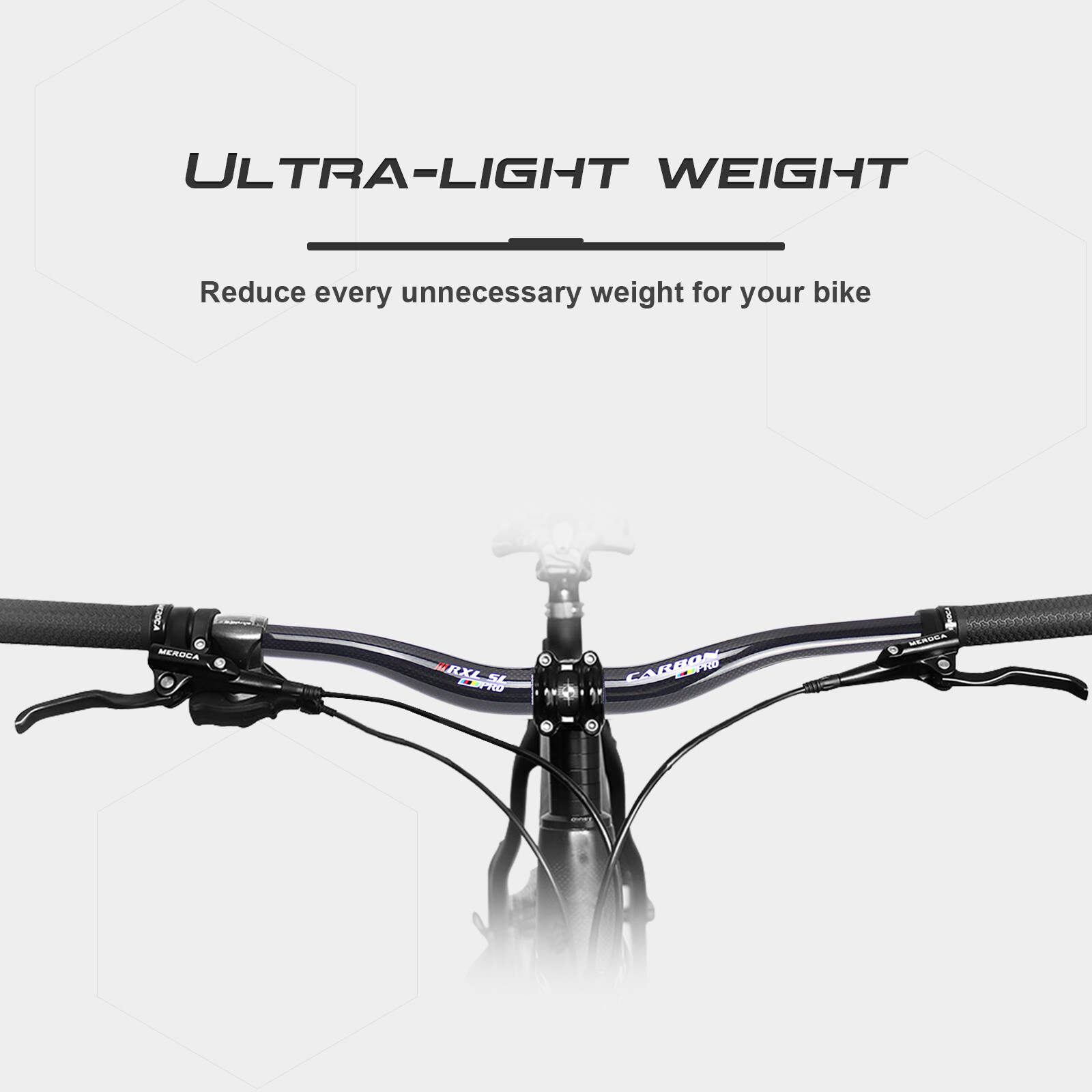 MTB Carbon Riser Handlebar 31.8*720/740/760mm Mountain Bike One-shaped Handlebar