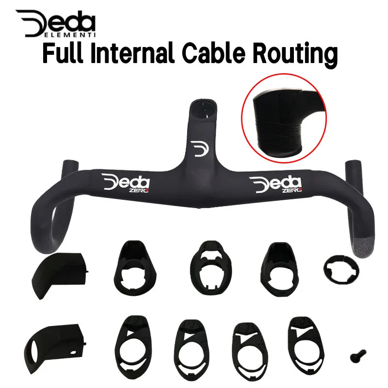 380-440mm Road Carbon Handlebar Internal Wiring Integrated Aero Bar with Spacer