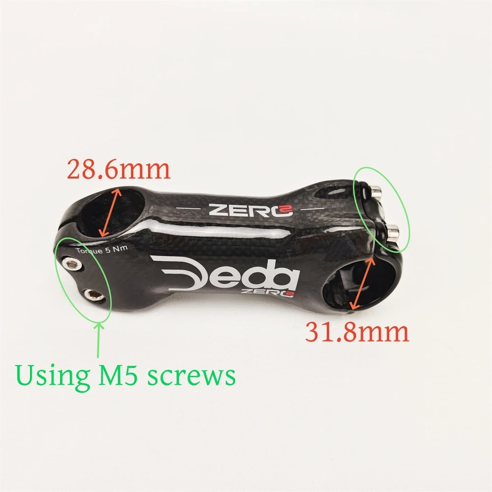 Carbon Fiber MTB Road Bicycle Stem 6/17 Degrees 31.8 * 60-120mm Bicycle Parts