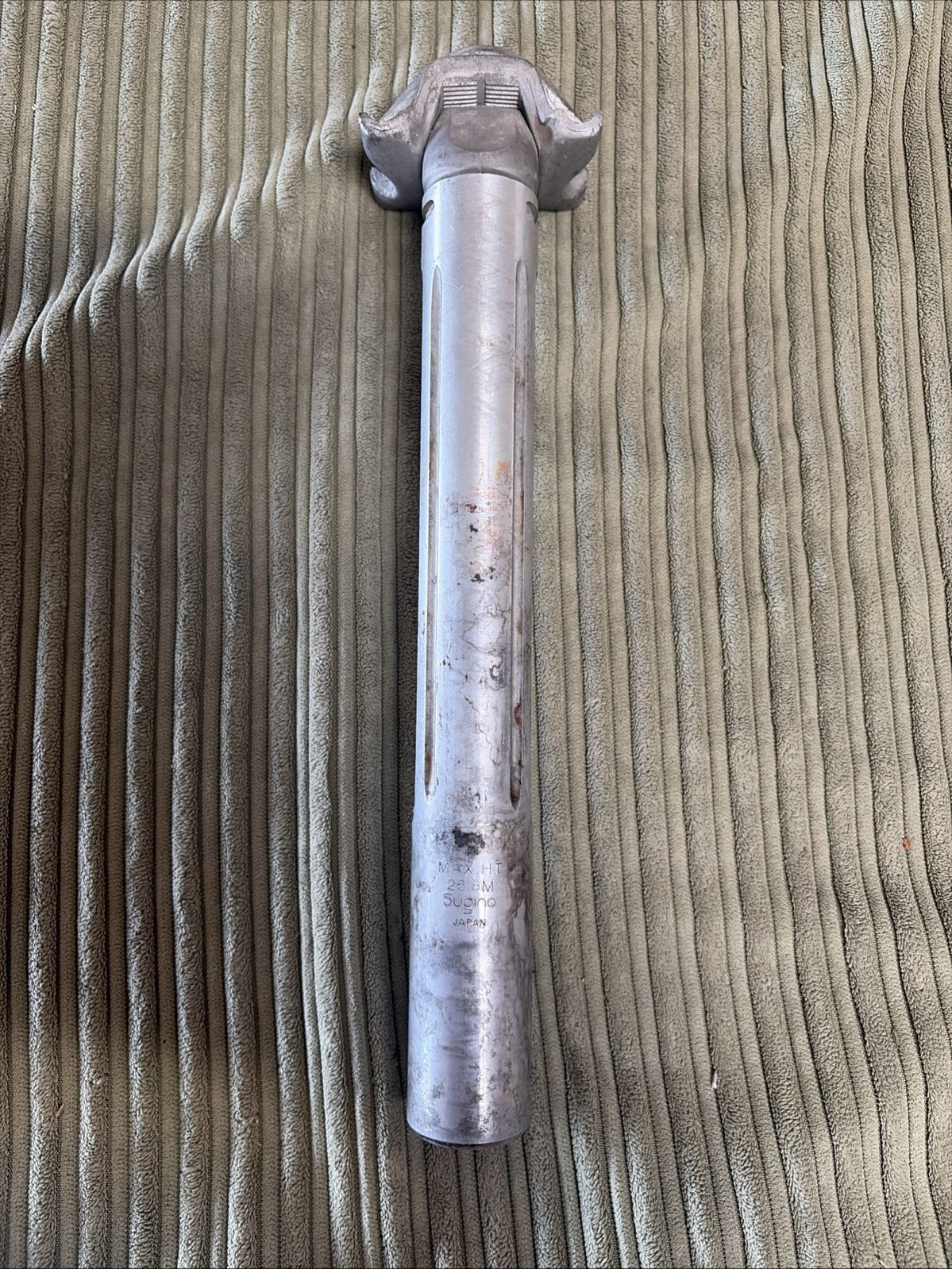 Vintage Sugino SP-KC Seatpost 26.8mm Silver Alloy Japan 250mm 285g Road MTB