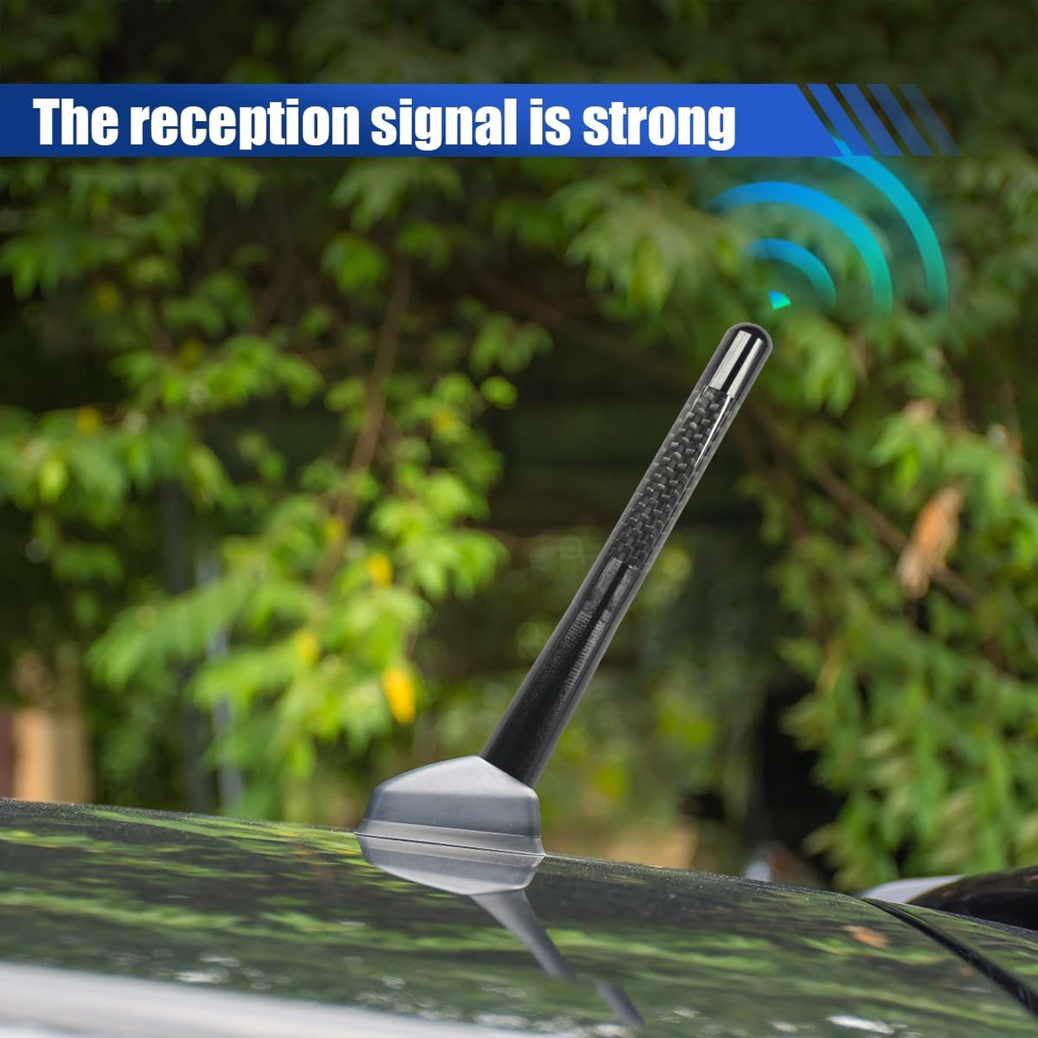 Carbon Fiber Car Short Antenna, 4.72″ Auto Signal Receiver, Black | Aluminum …