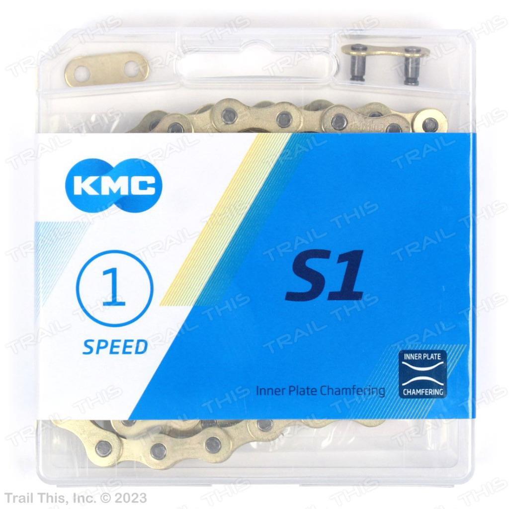KMC S1 Gold 1/8″ Single-Speed 112L BMX Cruiser Fixed Bicycle Chain 112-Link