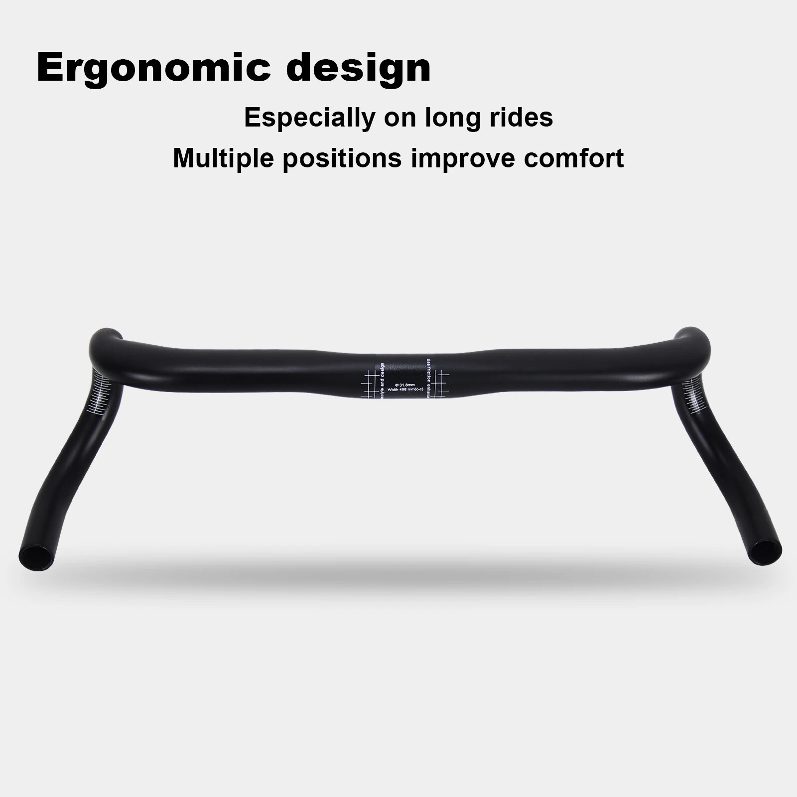 31.8 Carbon Gravel Bike Drop Bent Bar 15°Drop Flare 458/478/498 Racing Handlebar