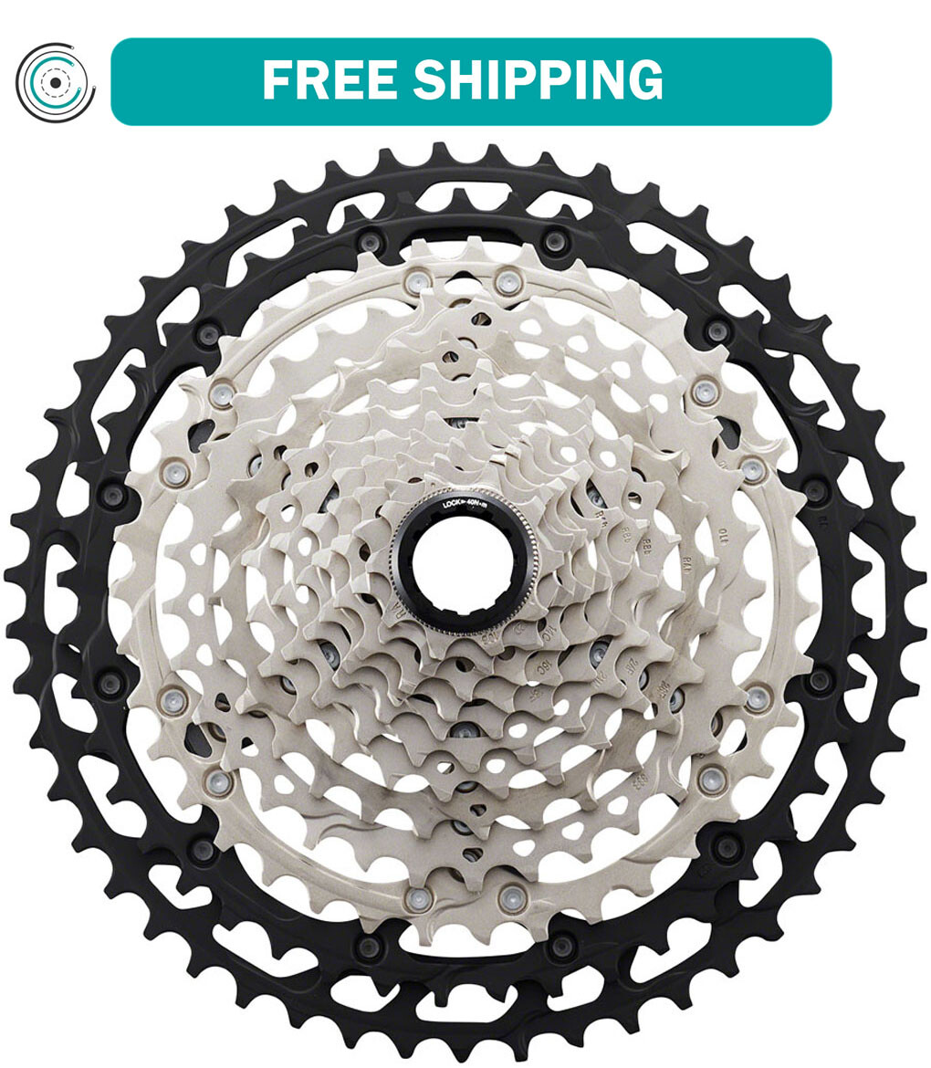Shimano XT CS-M8100 Cassette – 12-Speed, 10-45t, Silver/Black, Micro Spline