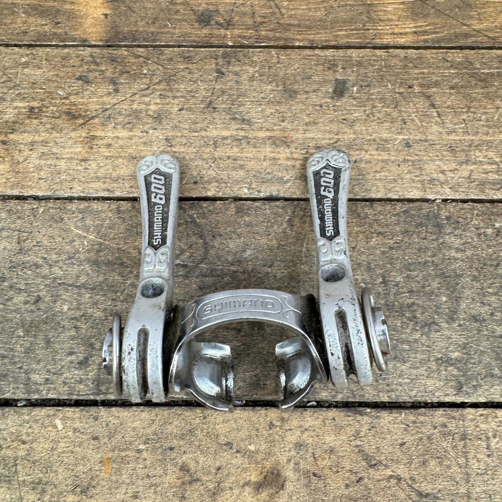 Vintage Shimano 600 Arabesque Shift Levers Shifters 28.6 Clamp Down Tube 70s