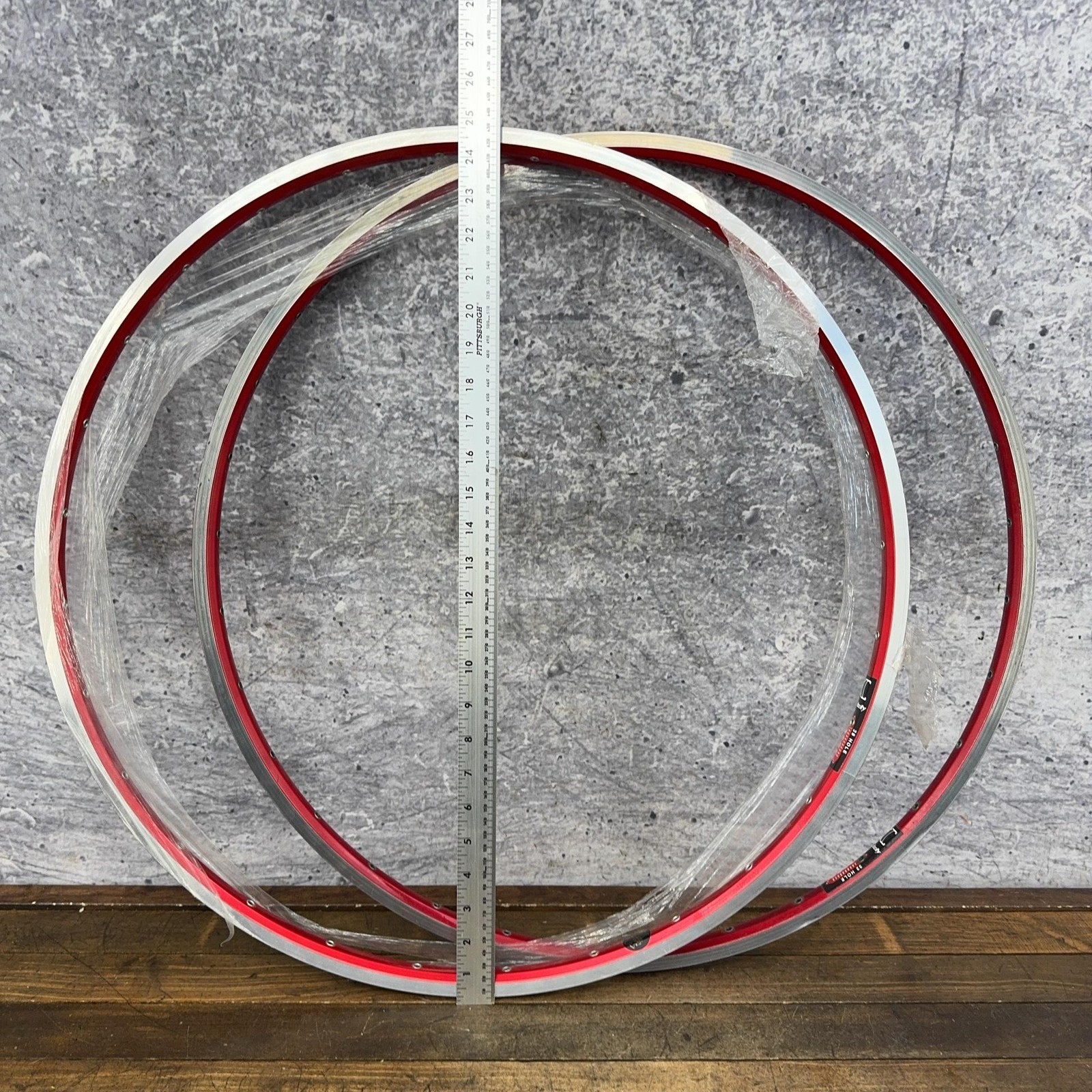 Velocity Razor 700c Rim Set 28H 32H Red Clincher Road Alloy Presta Australia