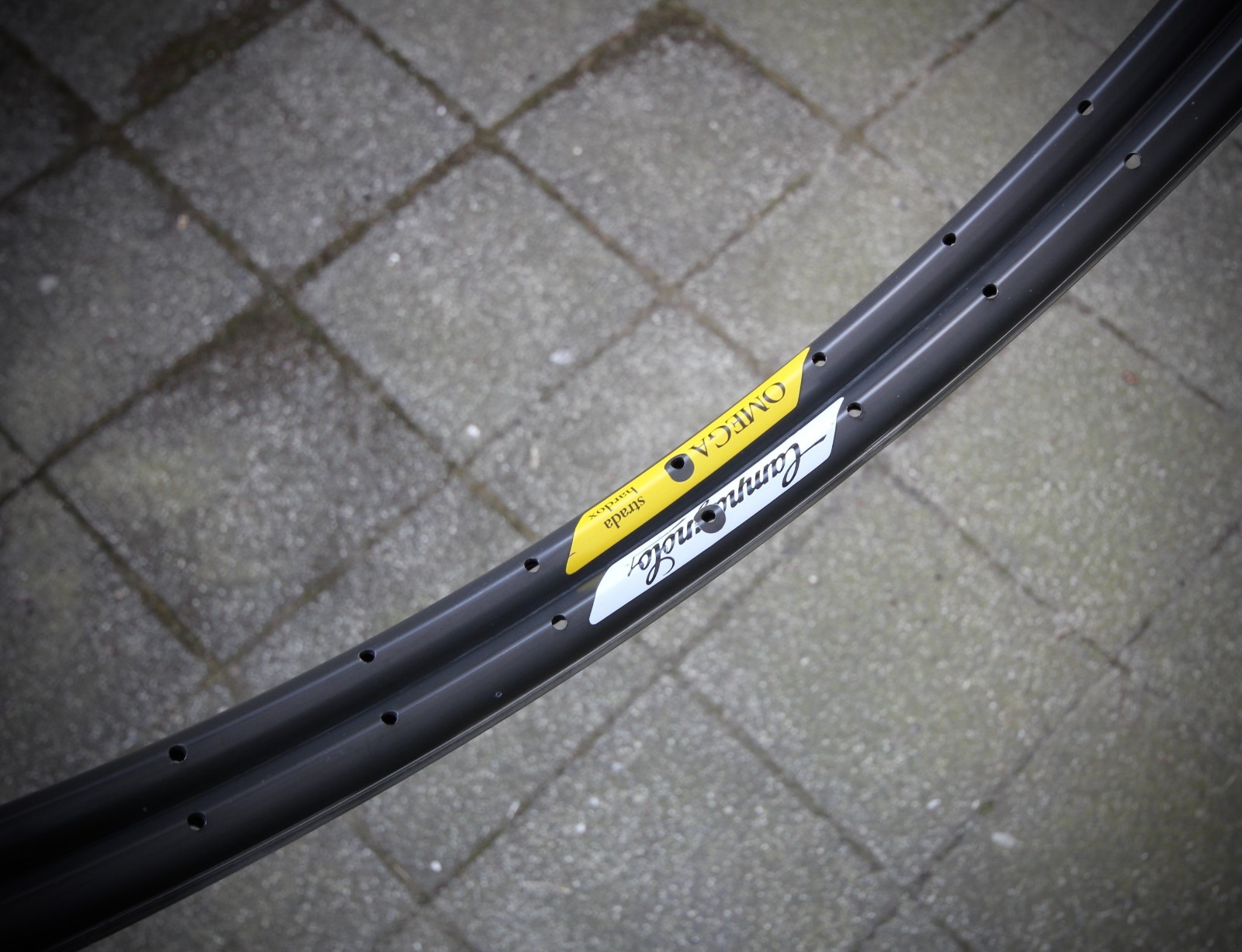 Campagnolo Omega Strada Hardox Rim / 28″ 36 H / Charcoal / Clincher #VELOWIZARD