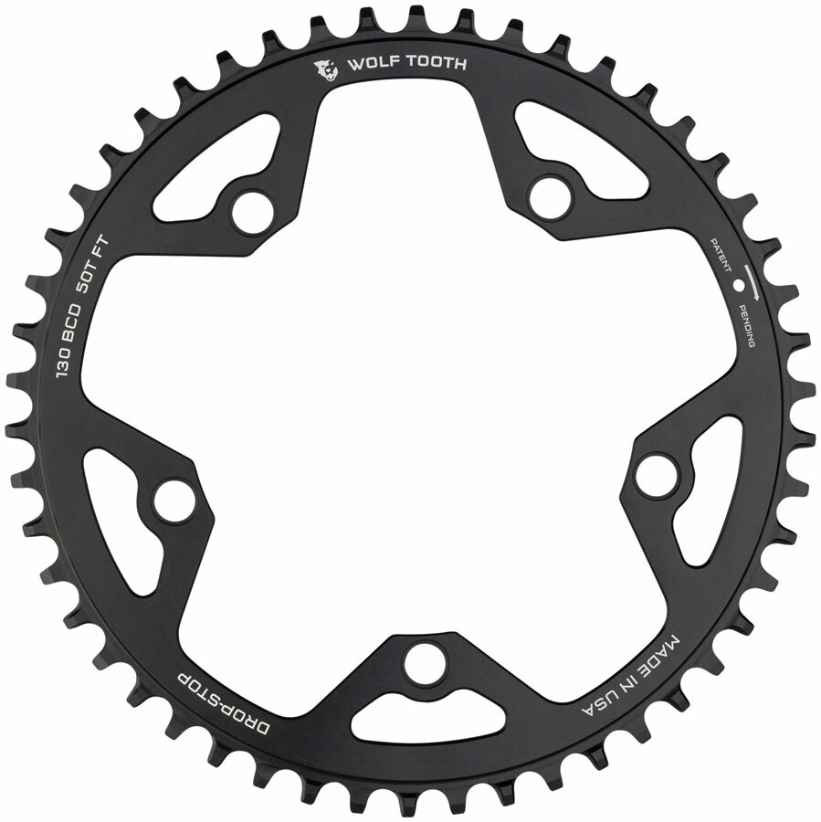 Wolf Tooth Components 130 BCD Road and Cyclocross Chainring – 44t 5-Bolt