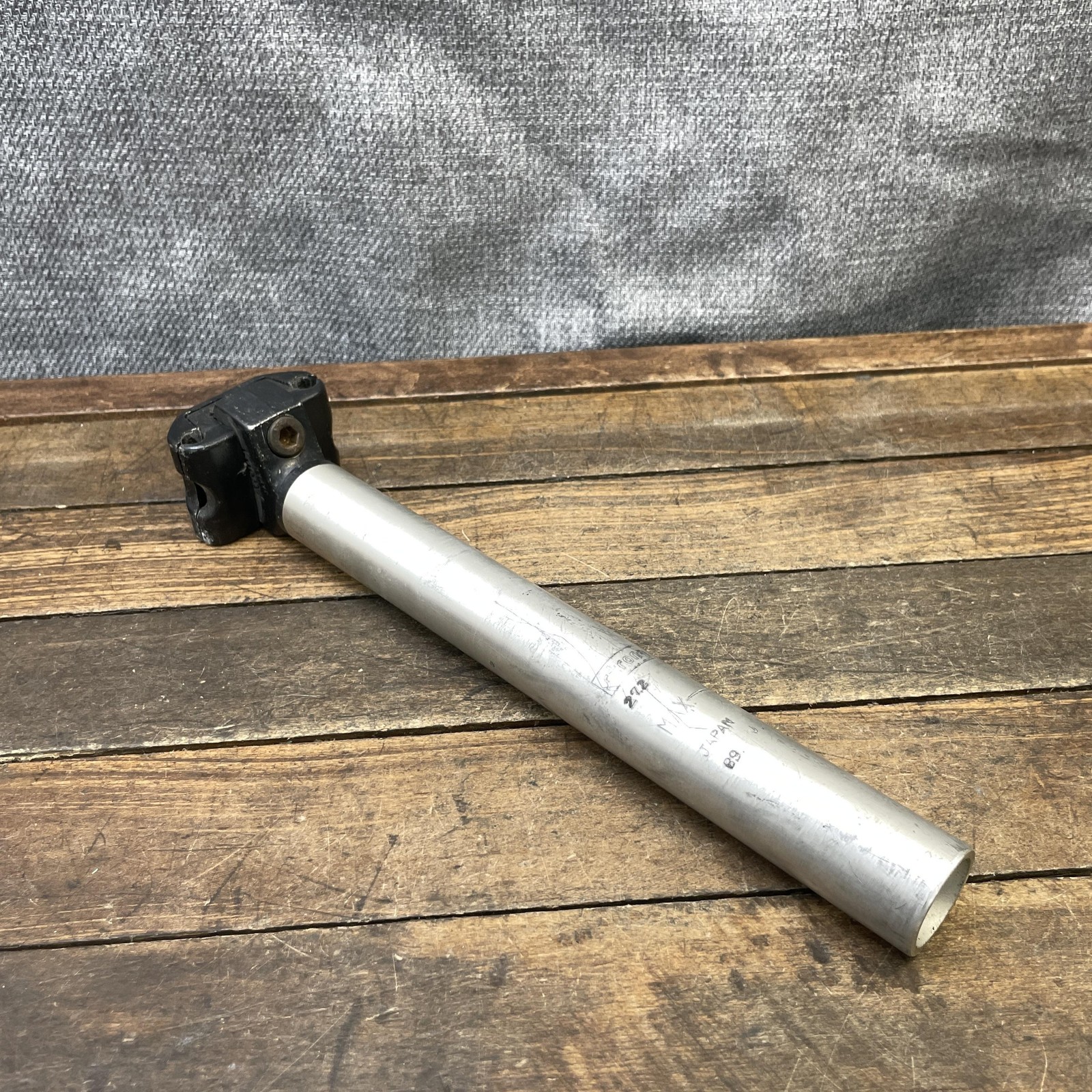 Vintage Strong Seatpost 27.2mm Alloy Silver Japan 1989 27.2 MTB Road Bicycle