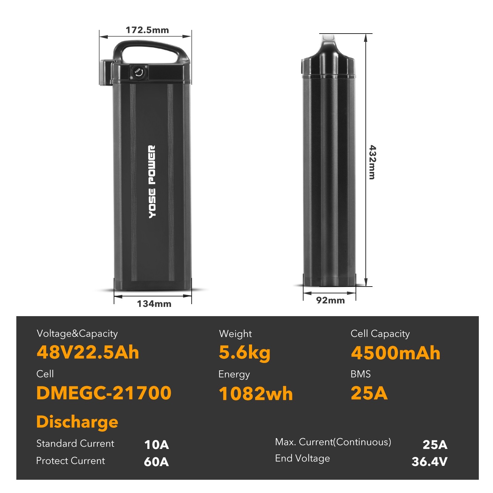48V 22.5Ah Heybike Explore Spare Battery 48V Heybike Ebike Battery