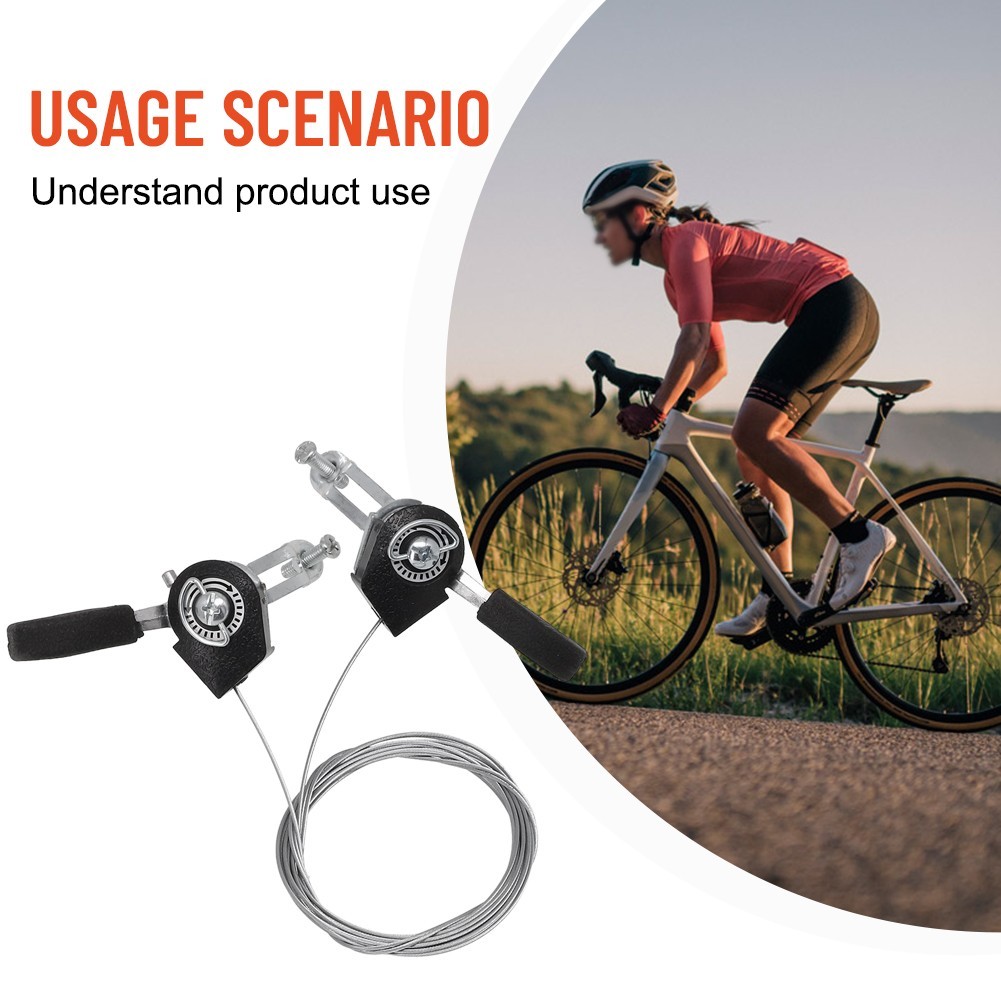 1 Pair Bike Thumb Shifters Shifter Levers Bicycle Derailleur Bike Mountain Bike
