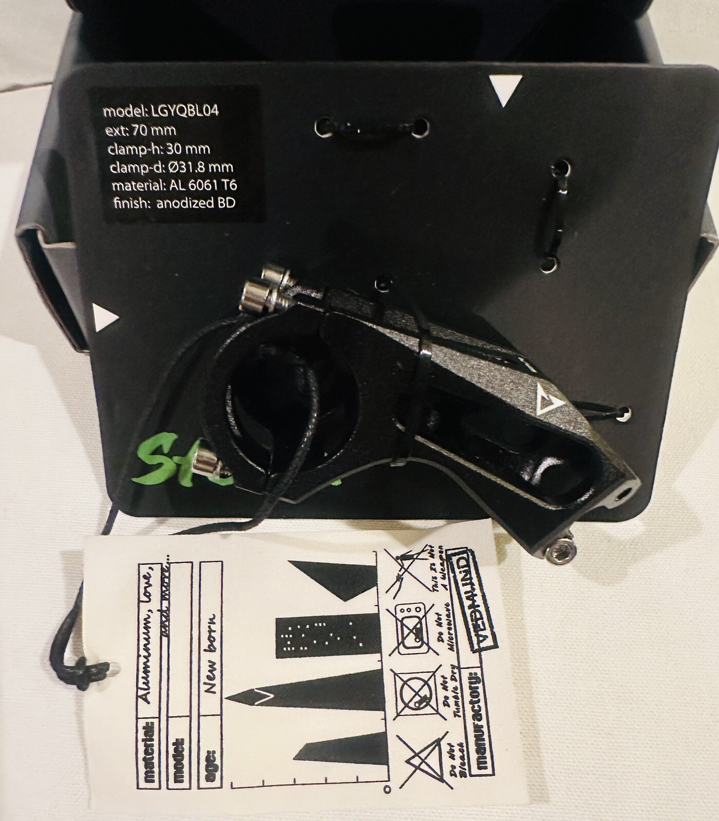 Vedmund Bike Stem Ext 70mm CNC Mountain Bike/Road Bike/BMX