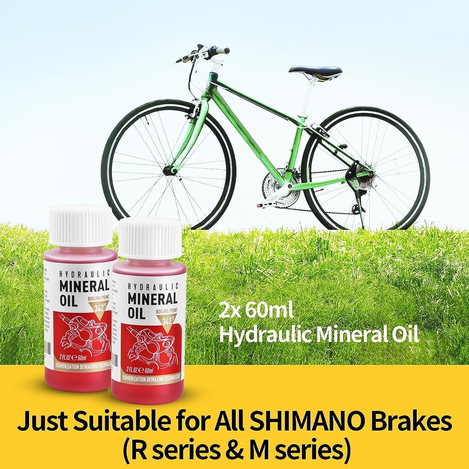 Shimano Brake Bleed Kit – Mineral Oil 120ml + Tools for Hydraulic Brake Service.