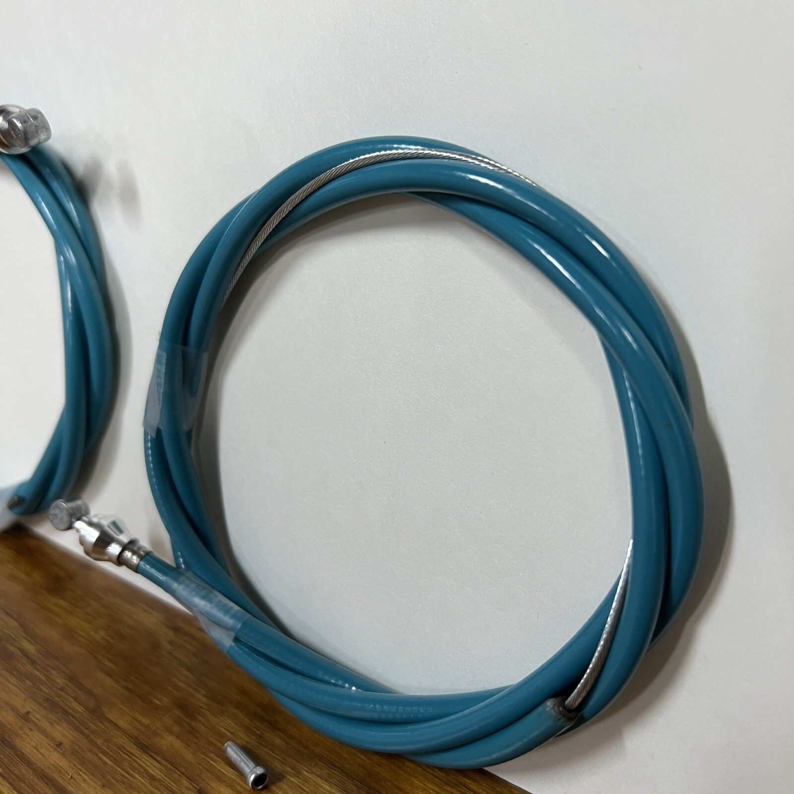 BMX OLD SCHOOL TURQUOISE GREEN BRAKE CABLES SET FITS REDLINE HARO MASTER GT DYNO