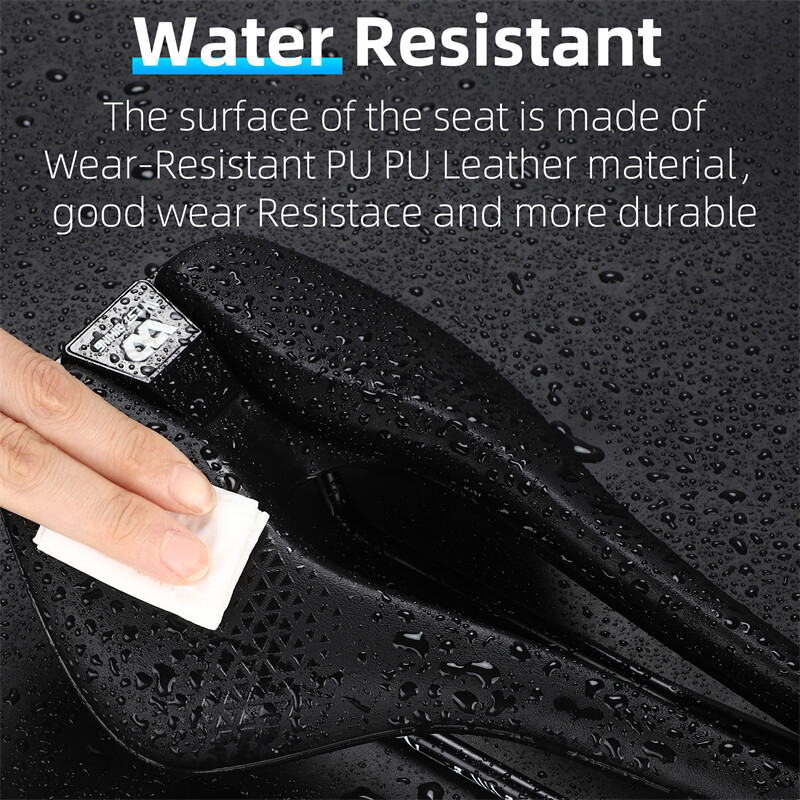 PU Leather Bike Seat Short Nose Racing Bike Saddle Hollow Bicycle Saddle Cushion
