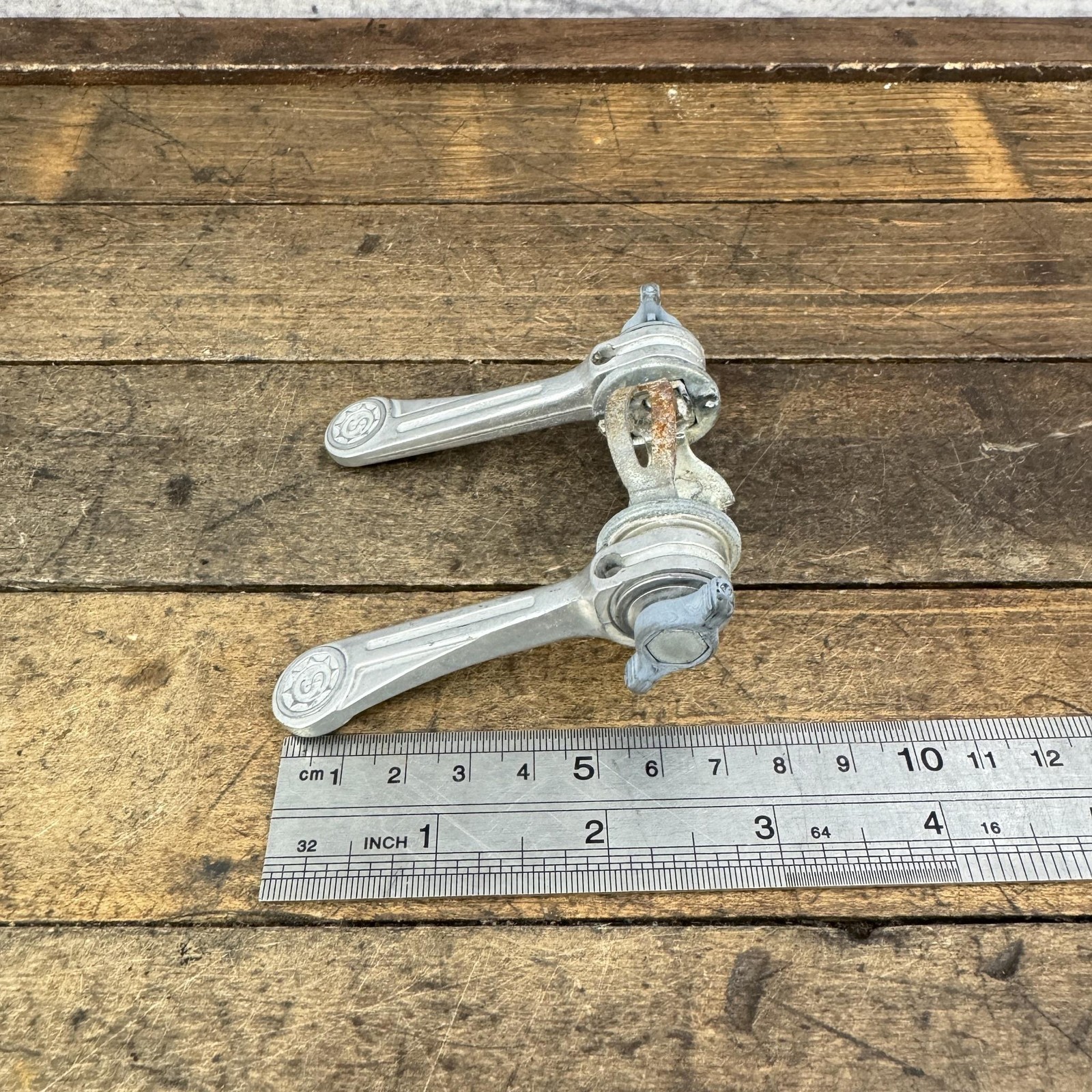 Vintage Simplex Shifter Set Down Tube 28.6 Clamp Silver Road Bike Touring Eroica
