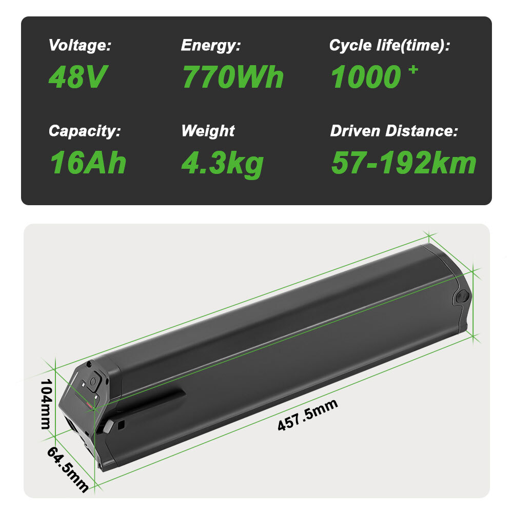 Reention Dorado Plus Ebike Battery 48V 12.8Ah 16Ah Aventon Pace 500 Battery