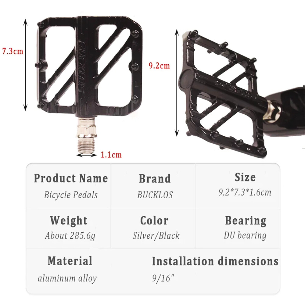 MTB PEDALS BIKE FLAT SEALED BEARING NYLON BICYCLE ROAD PLATFORM WIDEN PEDALS US