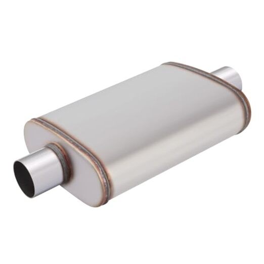 2.5inch Universal Muffler, Performance Chamber 2.5 Inch Center In / Center Out