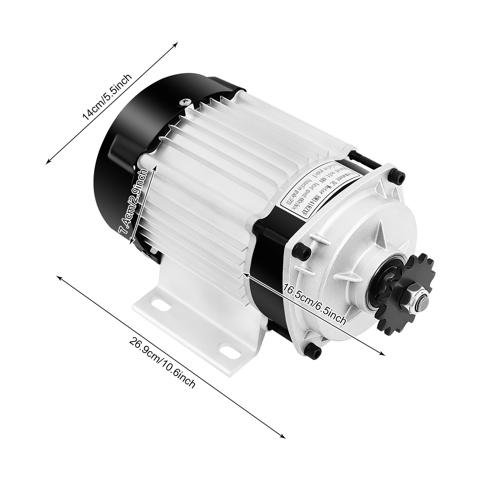 48V 750W Electric Bike Geared Brushless Motor Kit For Adults Tricycle Trike