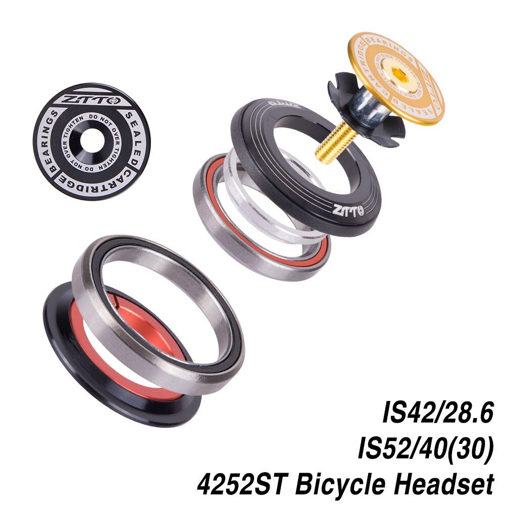 Bicycle Bearing Headset 42mm 52mm 1 1/8″-1 1/2″ Tapered Tube Fork to Straight
