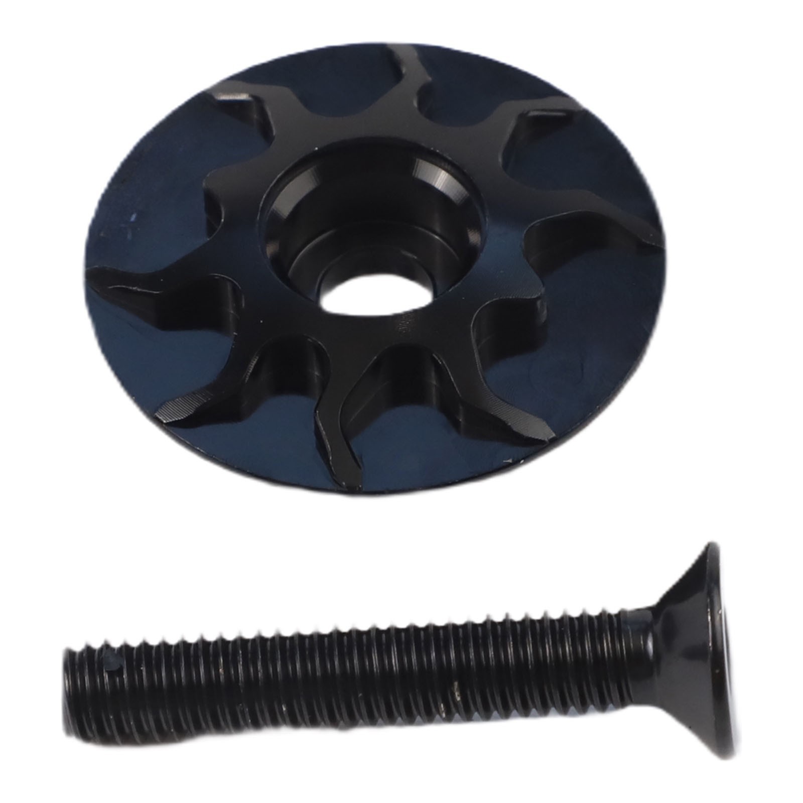 Aluminum Alloy Headset Cap with Stainless Steel Bolt for Modern Bicycle Designs