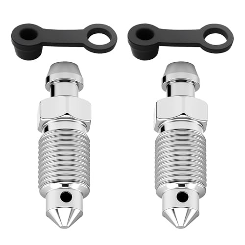 2PCS 3/8-24 x 1-3/16″ Car Brake Bleeder Screw,Sturdy Car Brake Bleeder Valve