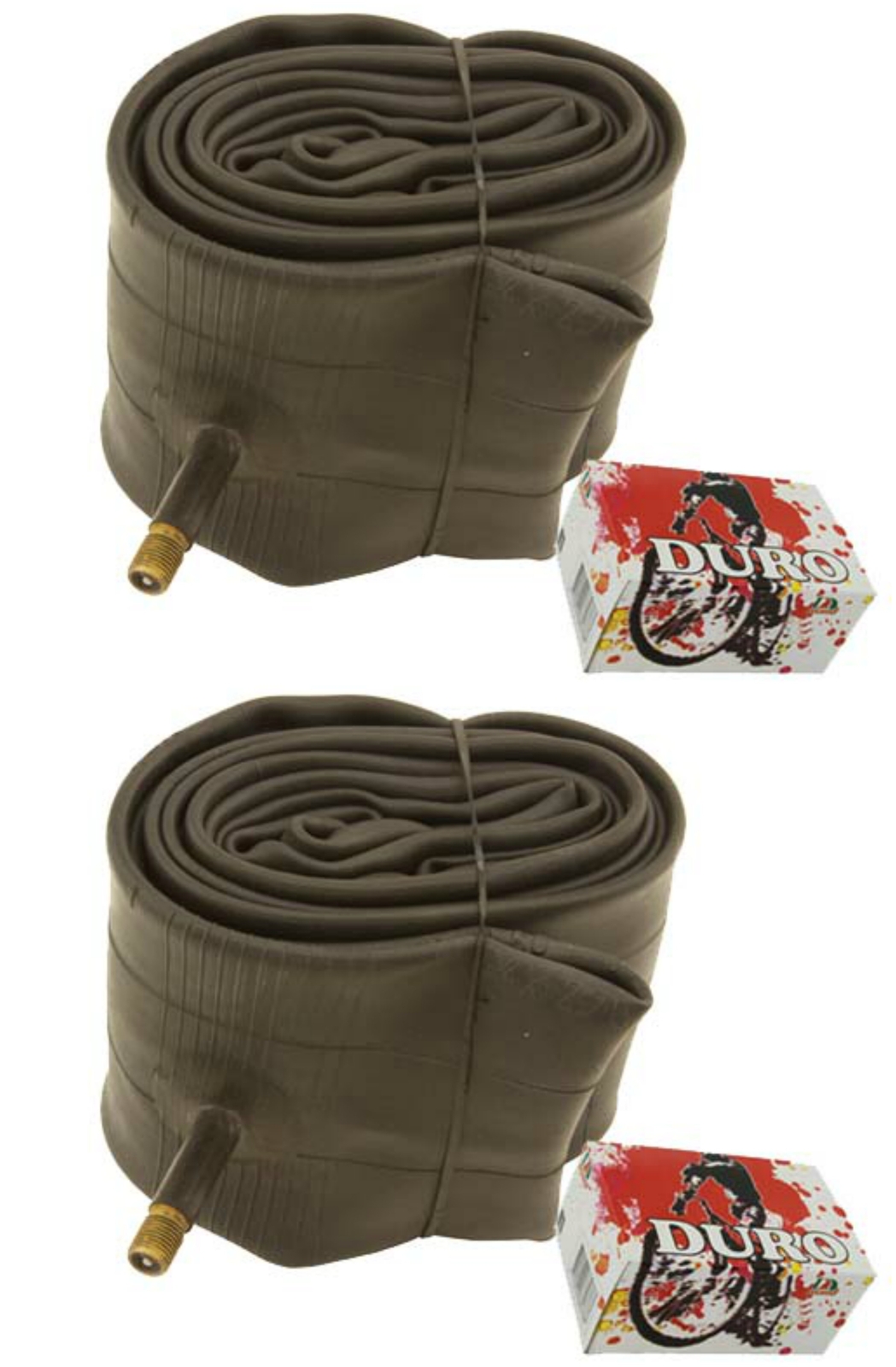Two Bike Tube Duro 24 x 2.75/3.00 33mm Standard Schrader/Valve.