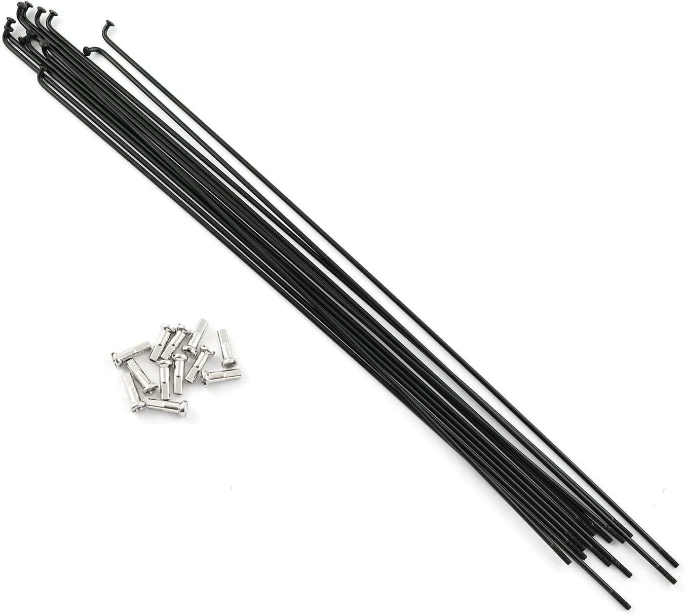 12pcs Stainless Steel Spokes 290mm Mountain Bike/Road Bike 14G Spokes Black w…