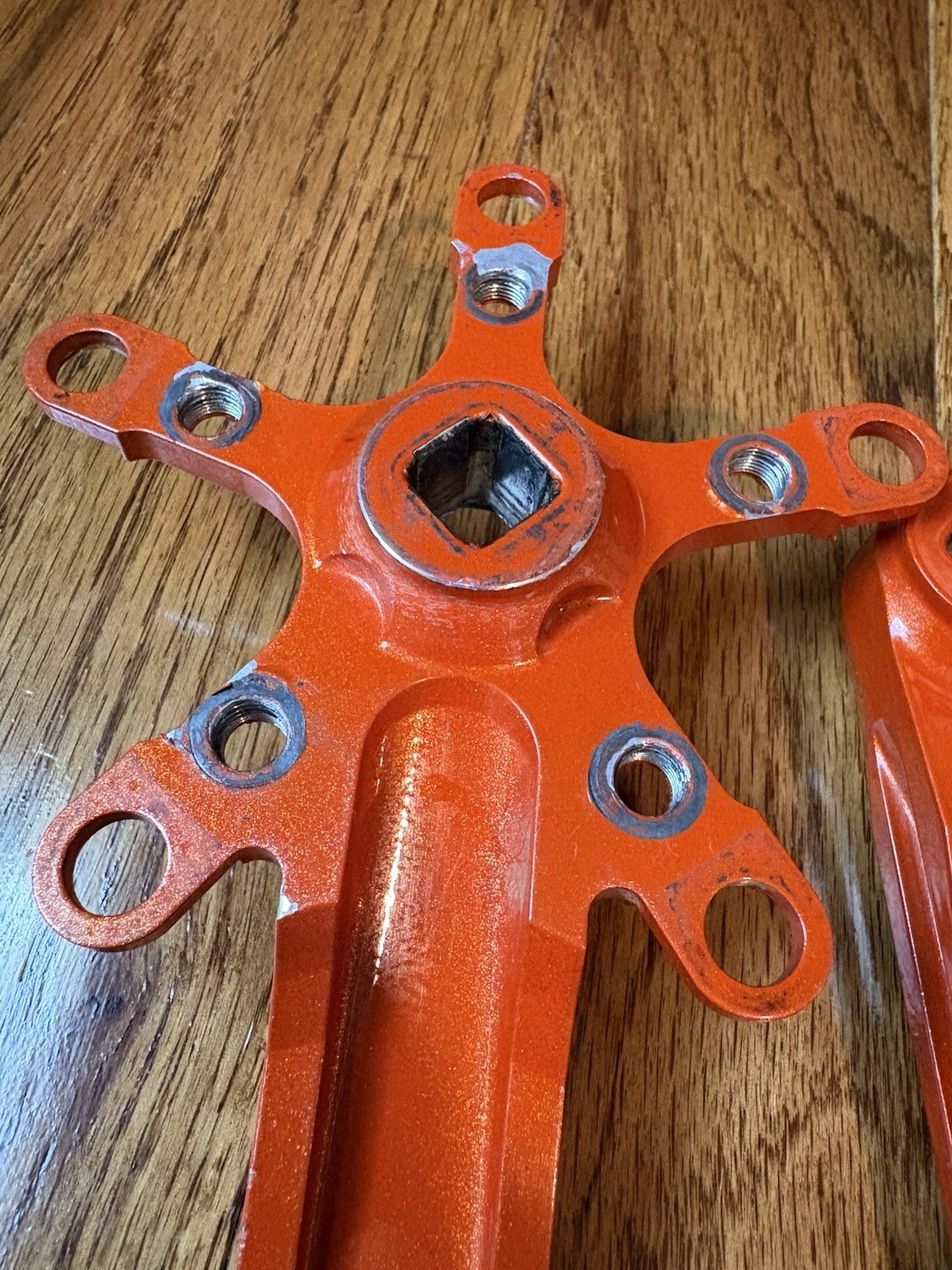 Race Face Forged Orange 175mm Square Taper MTB Single 3 Speed Crank Arms