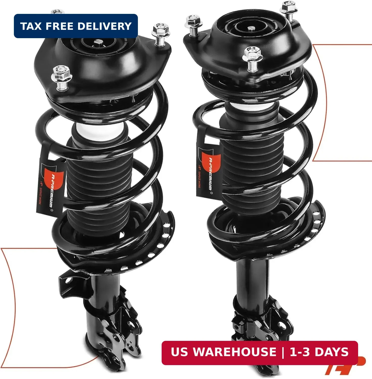 A-Premium Front Complete Struts Compatible with Hyundai Elantra (GLS, Limited) 2