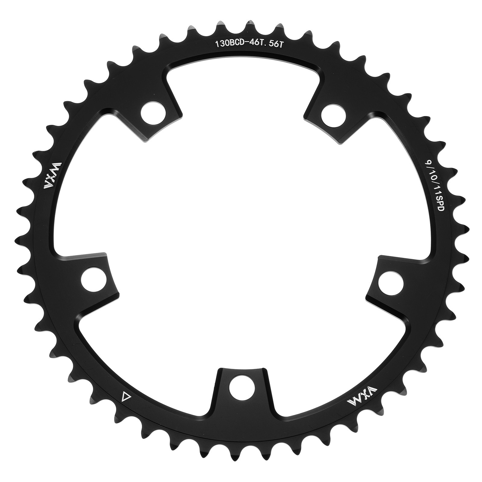 130BCD Bike Chainring 46T Round Narrow Wide Single Chainring for Road Bike