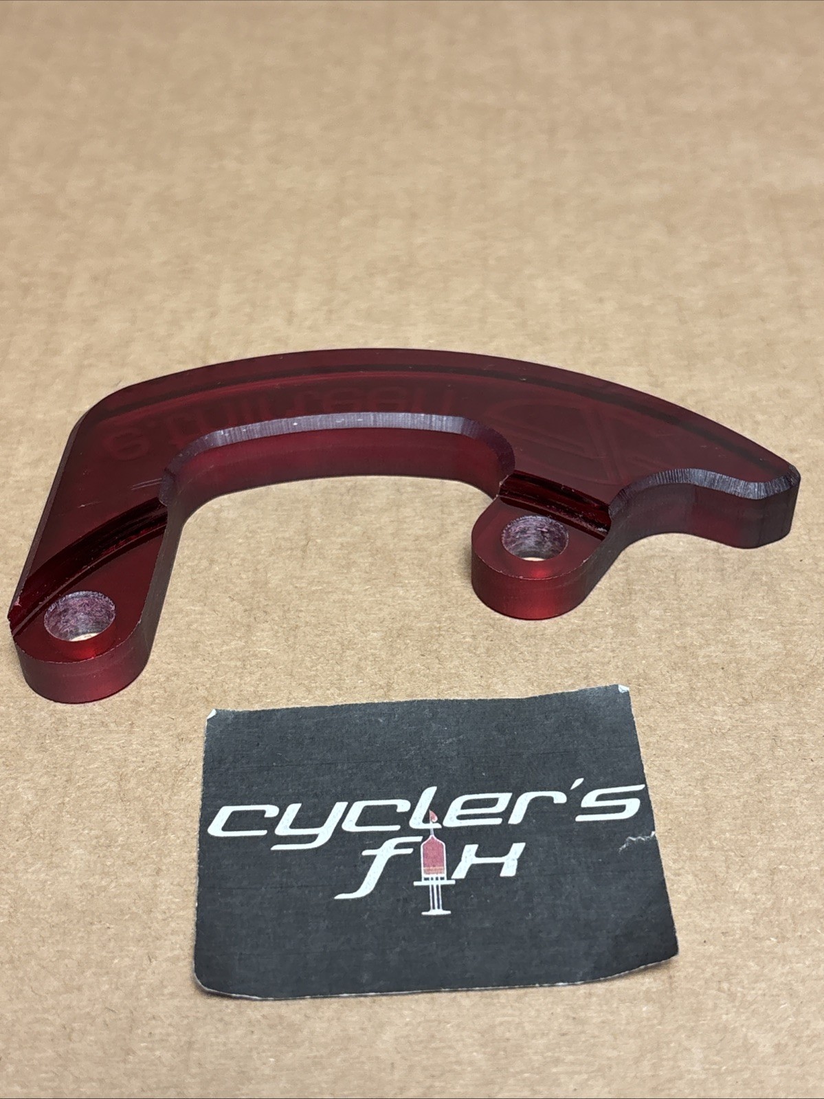 NOS 40T Ethirteen Taco Clear Red Bash Guard For Mtb DH Bike Bicycle Fit: Marin