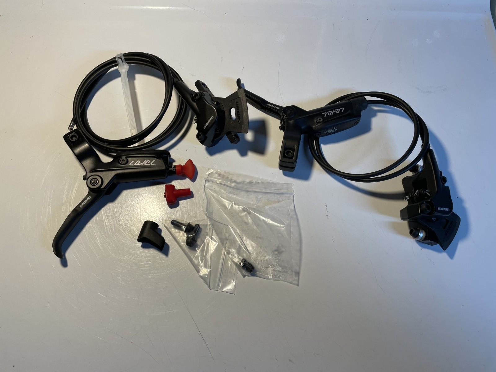 SRAM Level Hydraulic Mountain Bike Brake Set Front & Rear Disc Caliper and Lever
