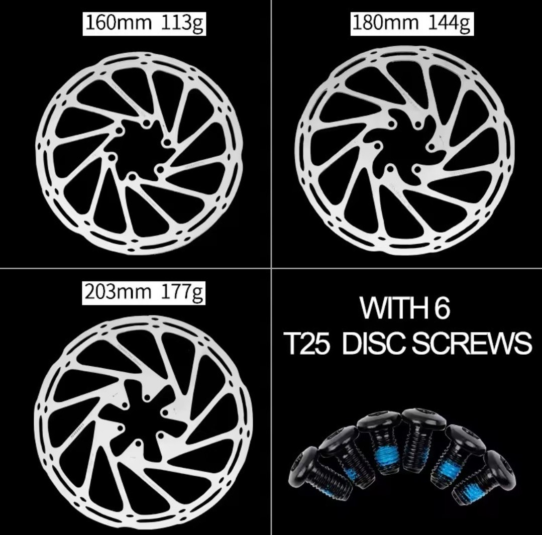 SRAM Centerline 160mm, 180mm, 203mm Brake Rotor bikes