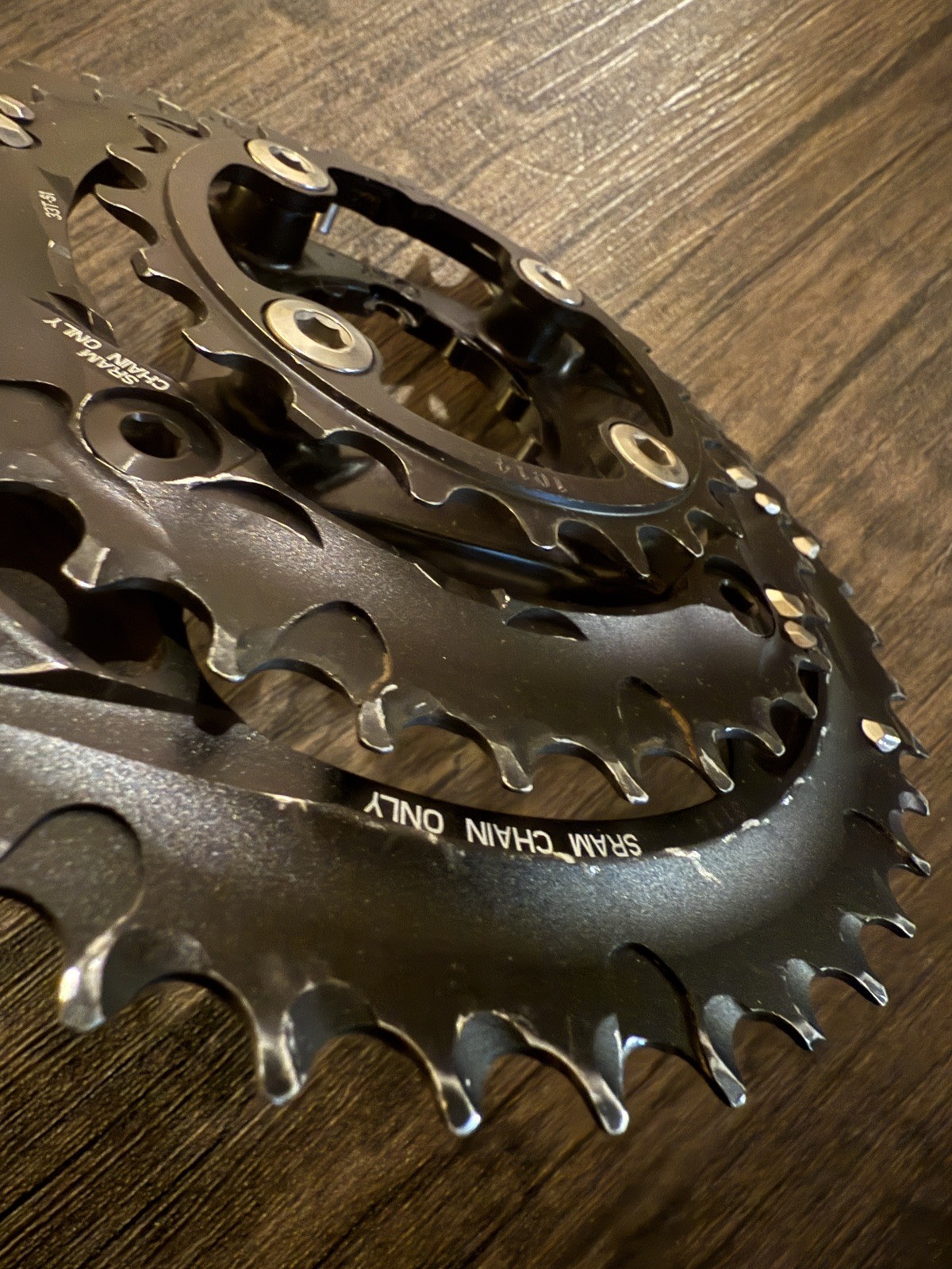 SRAM TruVativ Triple 3×10 22/33/44T X0 10-speed Chainring Set w/GXP DM Spider