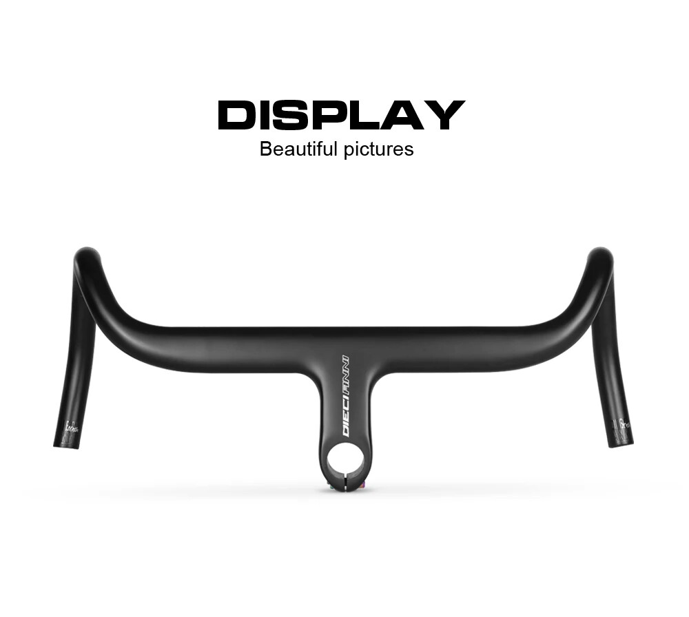 Carbon Gravel Bike Handlebar Internal Cable Integrated Handle OD2 DI2 Drop Bar