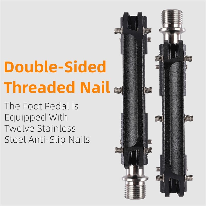 WEST BIKING Bicycle Pedals Titanium Carbon Fiber Axle 3 Bearing Bike Flat Pedals
