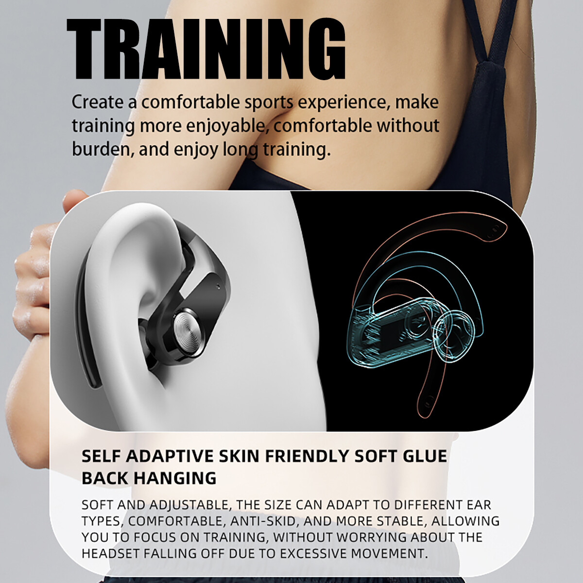 Wireless Bluetooth 5.0 Headset TWS Earphones Earbuds Stereo Headphones Ear Hook