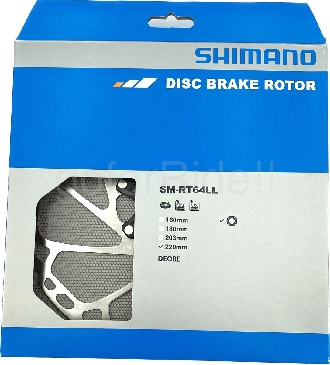 NEW Shimano SM-RT64-LL Disc Brake Rotor with External Lockring – 220mm, Center