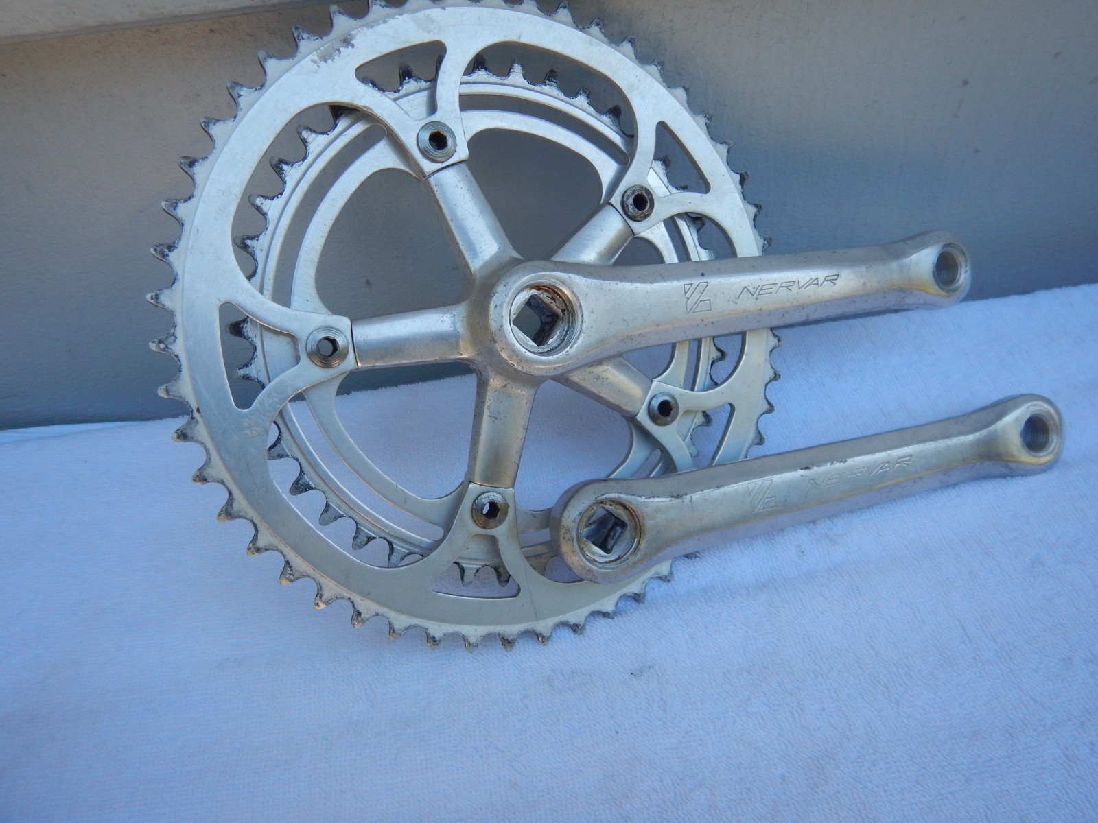 Nervar Vintage Road Touring Bike 170mm Double Cranks Crankset 52/40 w/BB
