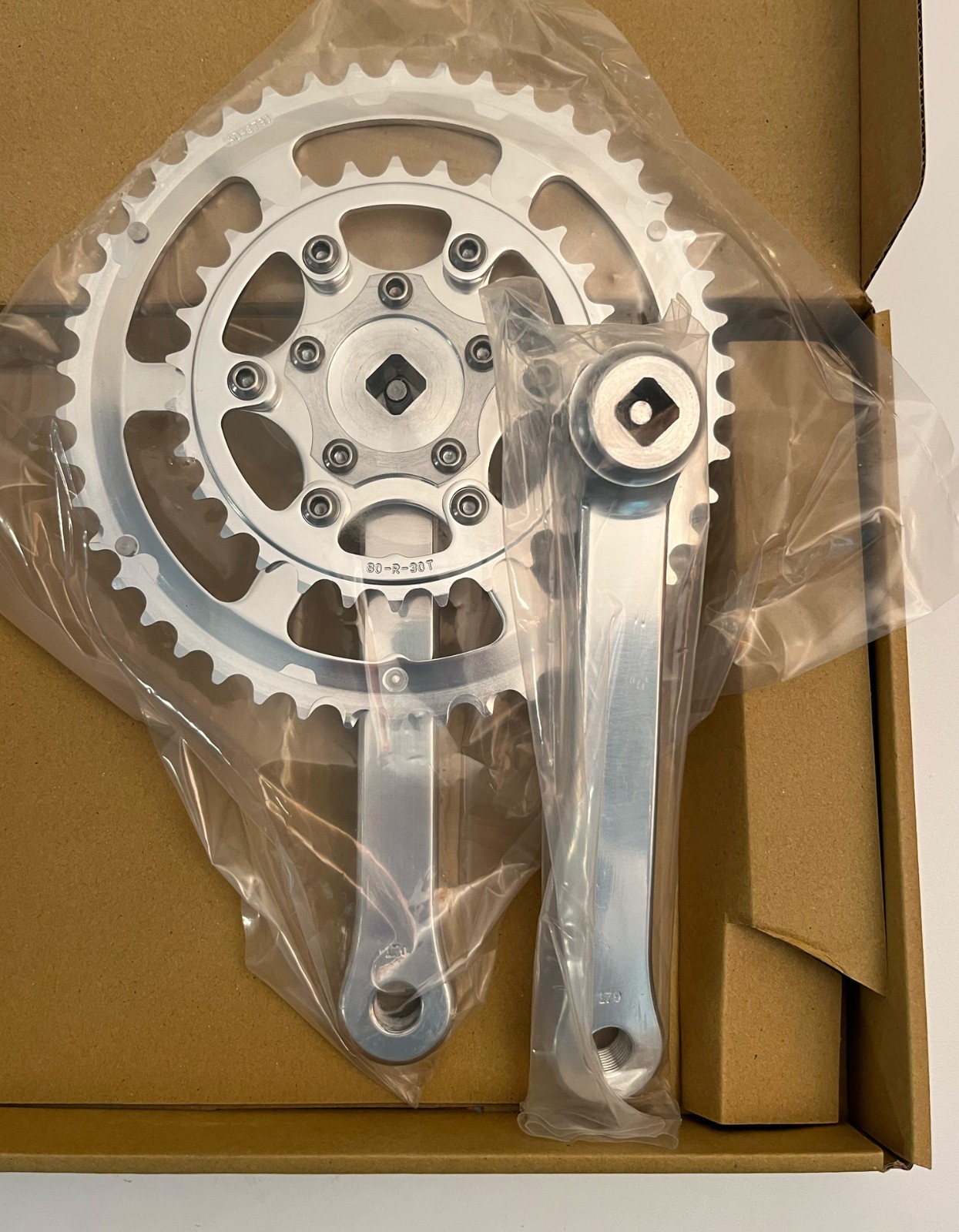 Velo Orange Grand Cru 50.4 BCD Crankset 170mm 50.4 BCD 46/30t 50.4mm NIB