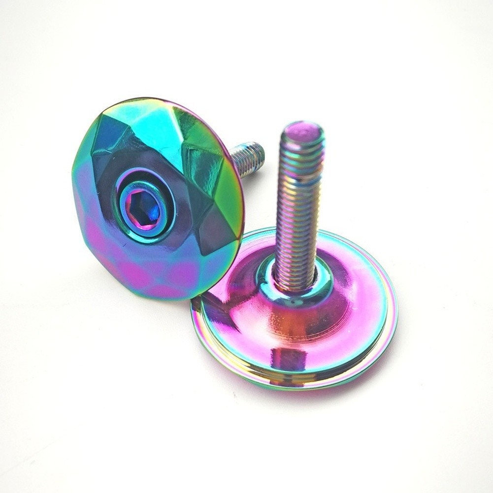 Headset Cap Aluminum For 28.6mm Fork Steerer Tube Bowl Cover with Screws