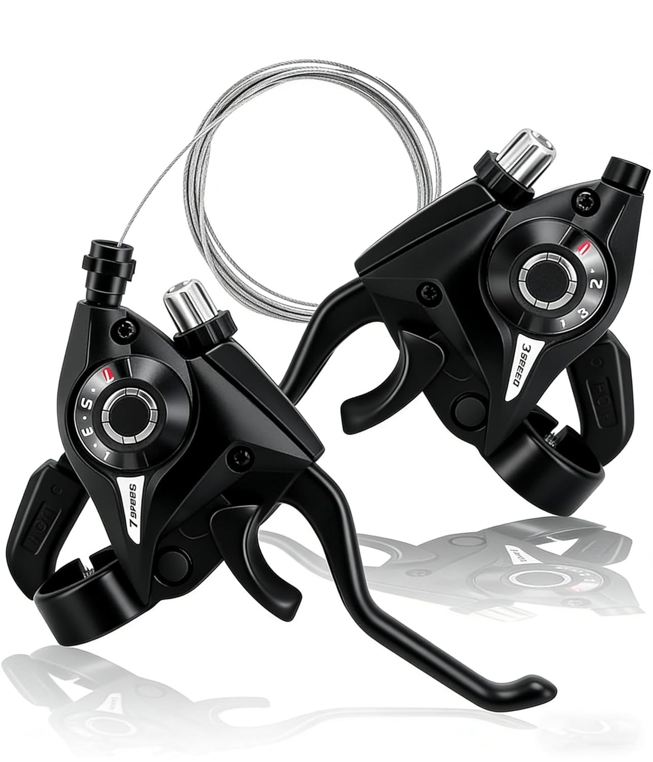 Shimano 3×7 Speed Bike Shifter Brake Levers Combo 21-Speed Integrated Gear