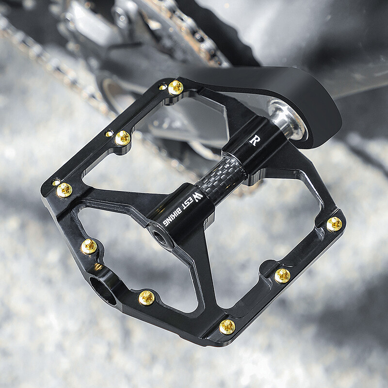WEST BIKING Aluminum Bicycle Pedals Carbon Fiber Axle 3 Bearing Bike Pedals