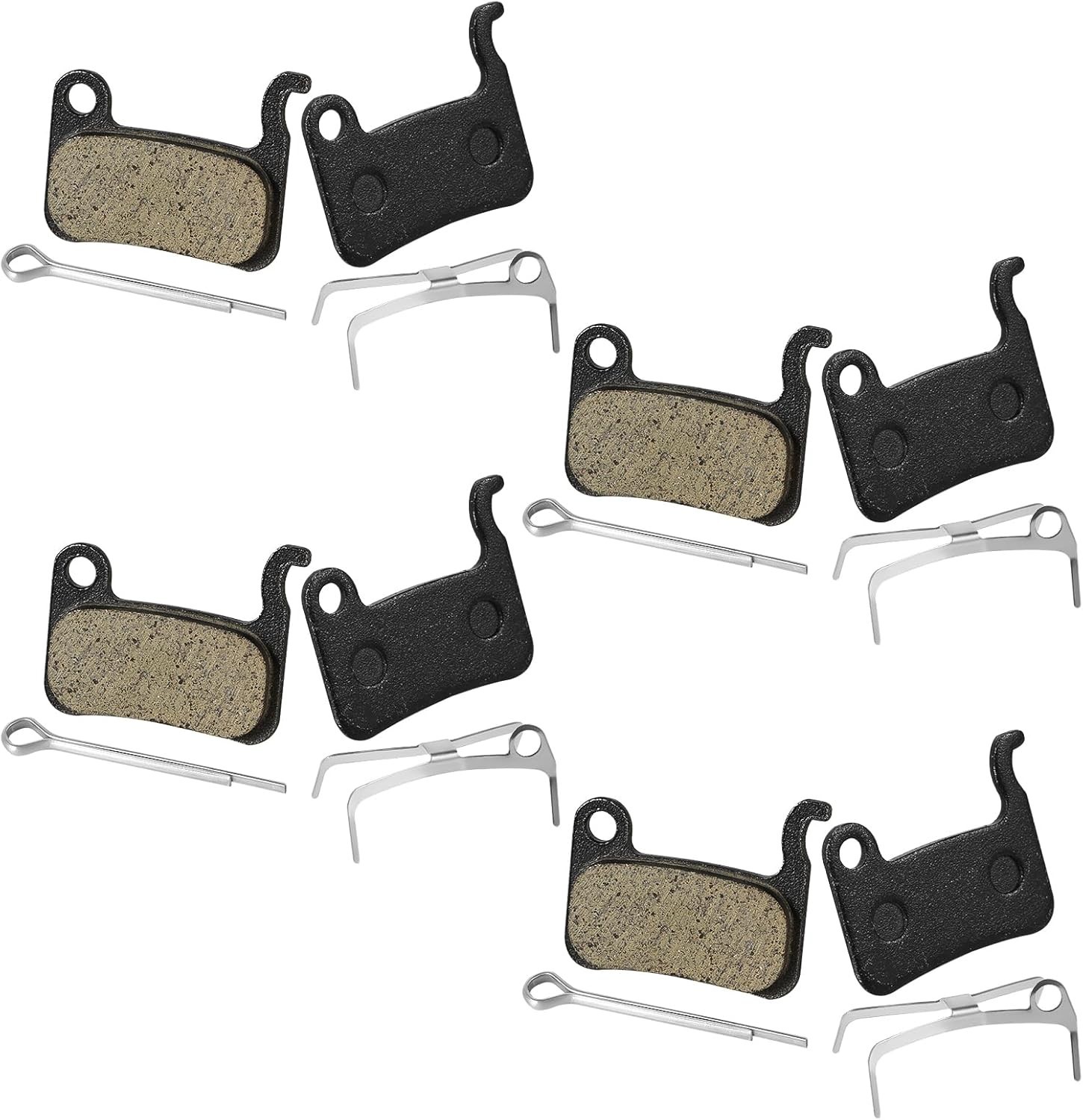 4 Pairs Bike Brake Pads, Resin Semi-Metal Bicycle Disc Brake Pads Ebike Brake