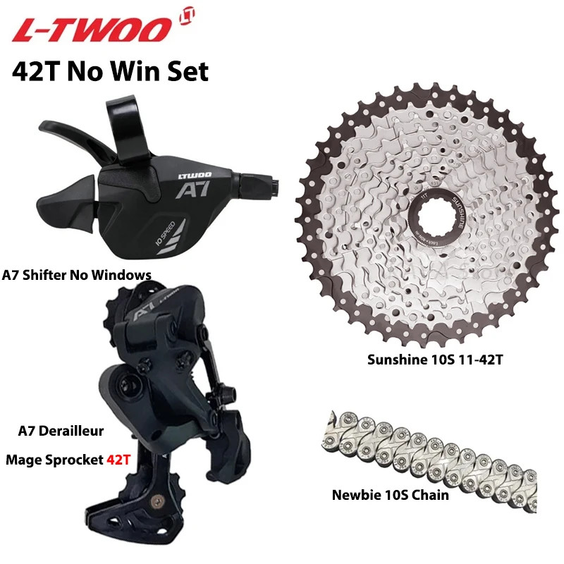 A7 1X10S Groupset 10 Speed Shift Lever Derailleur SUNSHINE Cassette 36T 42T 46T